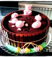 Pigs in mud cake recipe ganache