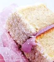 Pink and white lamingtons recipe