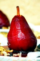 Poached pear recipe in red wine