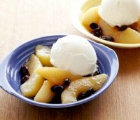 Poached pears with rum dessert recipe