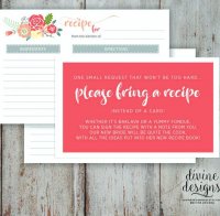 Poem to include with recipe cards for a bridal shower