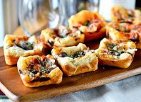 Puff pastry pizza cups recipe