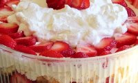 Punch bowl strawberry shortcake dessert recipe