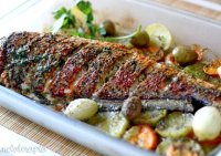 Receitas de peixe assado recheado recipe