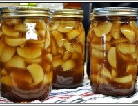 Recipe for apple pie filling in a can