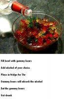 Recipe for drunken gummy bears