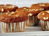 Recipe for healthy blueberry bran muffins