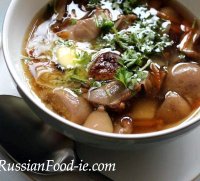 Recipe for potato and porcini mushroom soup