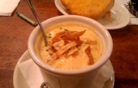 Recipe for potato cheese soup from claim jumper
