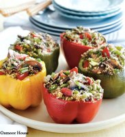 Recipe for red green and yellow peppers