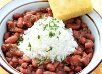 Red beans and rice recipe camellia bowl
