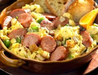 Scrambled eggs with sausage recipe