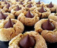 Simple peanut butter cookies with kisses recipe