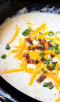 Slow cooker potato soup recipe with frozen hash browns