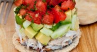 Tartare de crabe sur blinis recipe