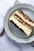 Traditional italian recipe for tiramisu cheesecake