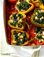 Vegetarian stuffed peppers with beans recipe