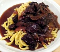 Venison stew with red wine recipe