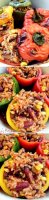 Wild rice stuffed green peppers recipe
