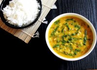 Yellow moong dal spinach recipe
