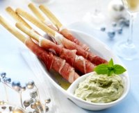 Zoute stengels met parma ham recipe