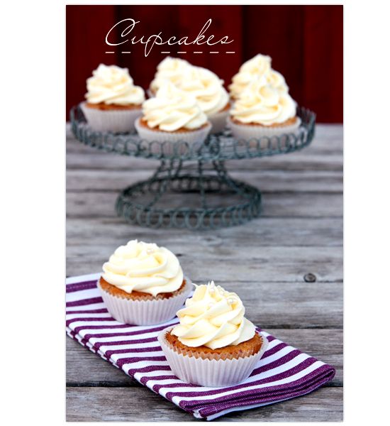 Vanilj cupcakes med frosting recipe