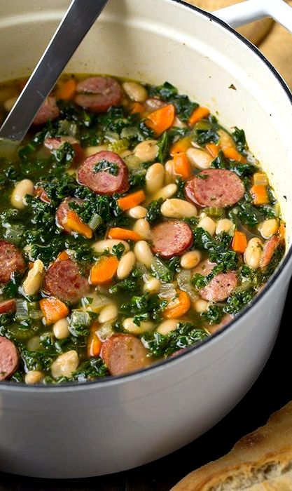 White bean and kale soup recipe with sausage