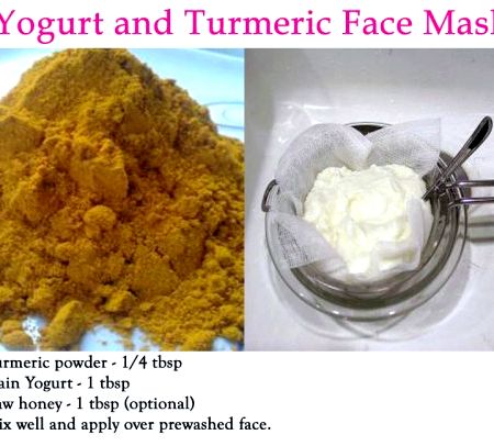 Yogurt turmeric face mask recipe