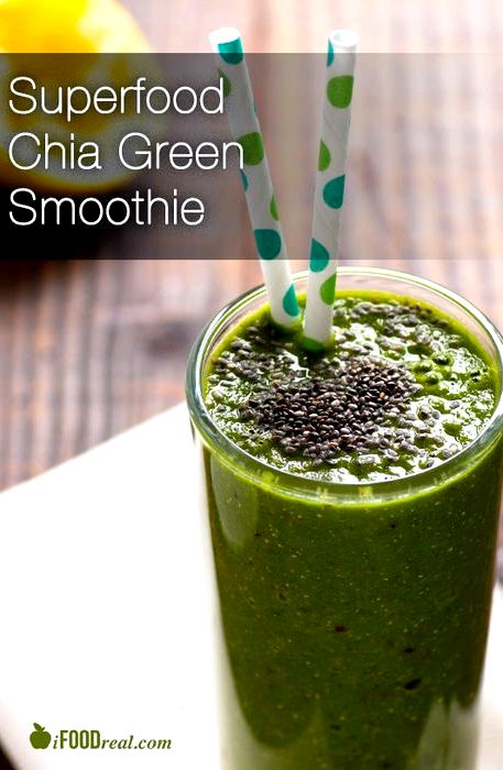 Chia seeds in smoothie recipe